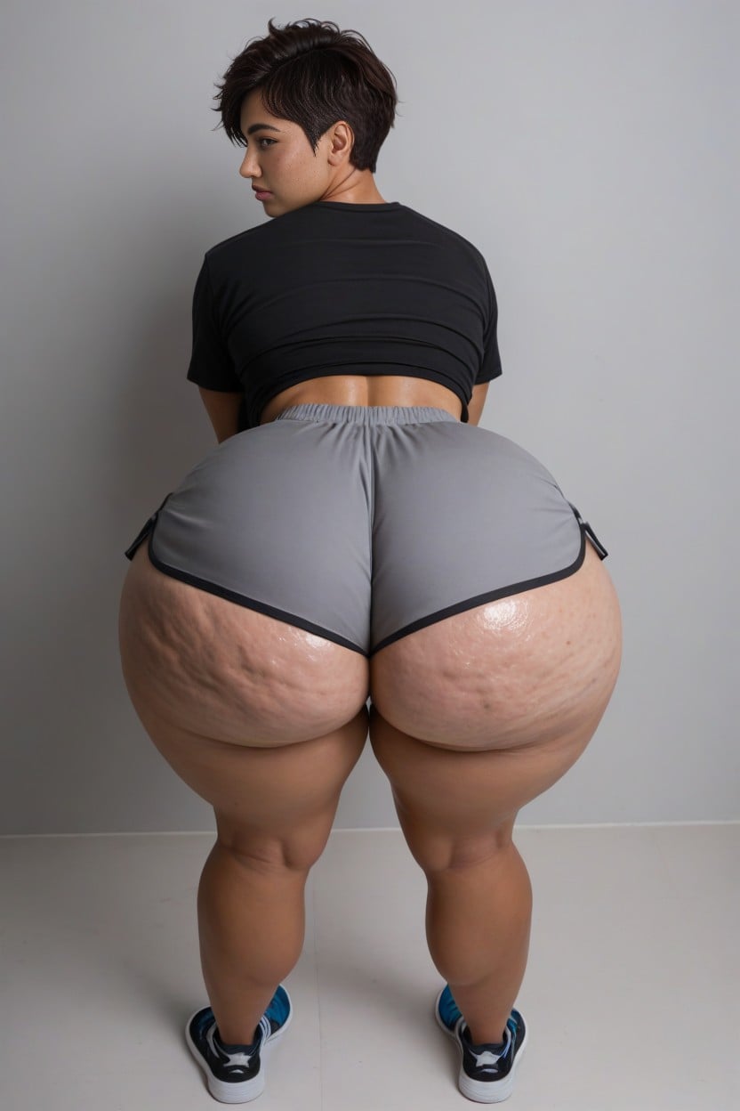 Spectacular Juicy Fit Ass, View From Above, Looking At Viewer AI Porn