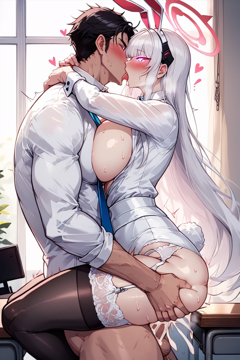 Drooling, Disfraz De Conejita, Noadef Hentai IA