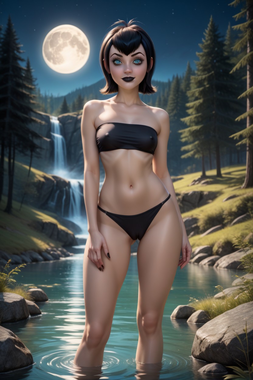 25+, Black Lipstick, Anatomically Correct Detailed Face Hentai AI Porn