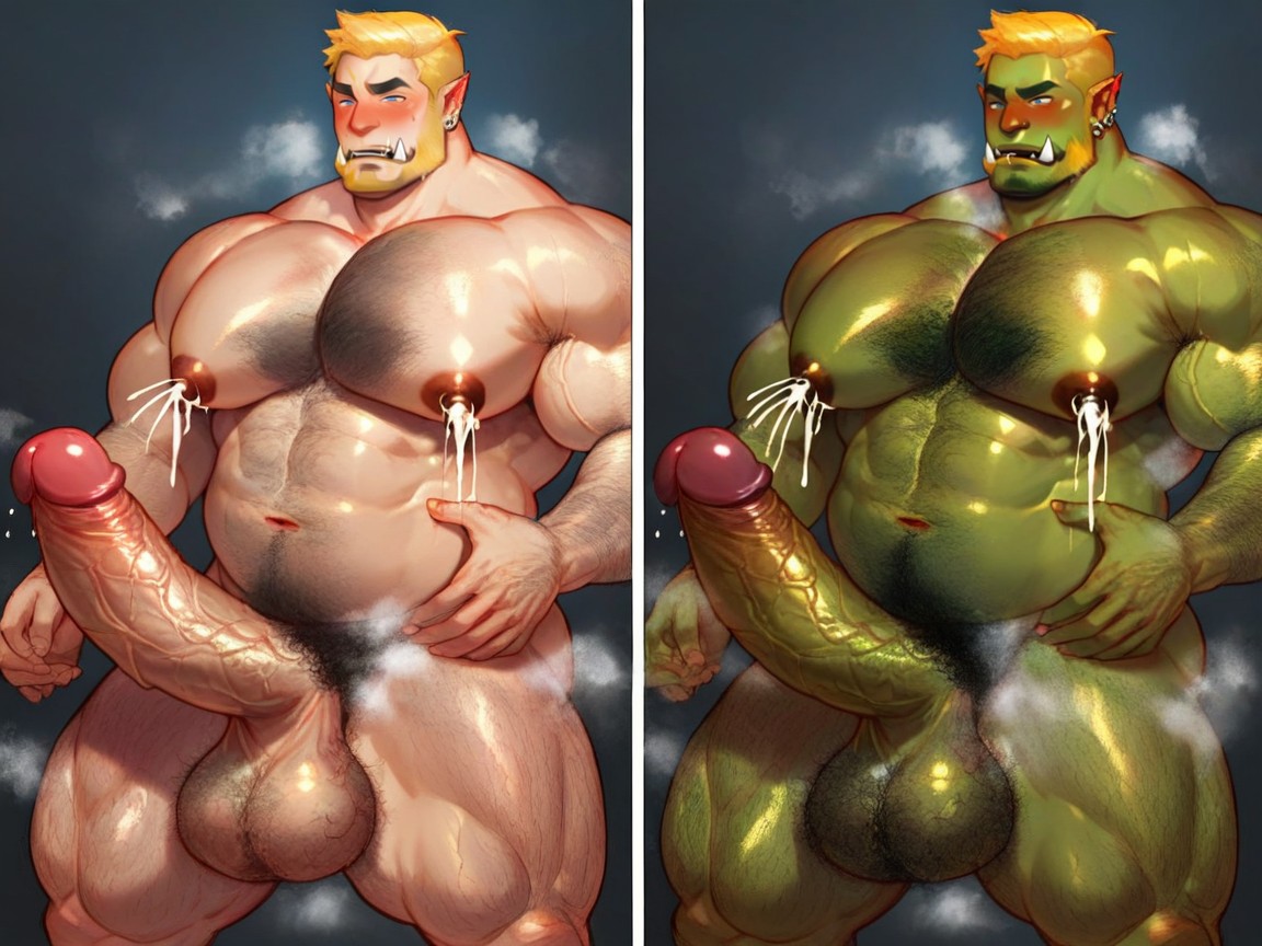 Bouncy Pecs, Penis In Asshole, Hyper Realistic Bara AI Gay Porn