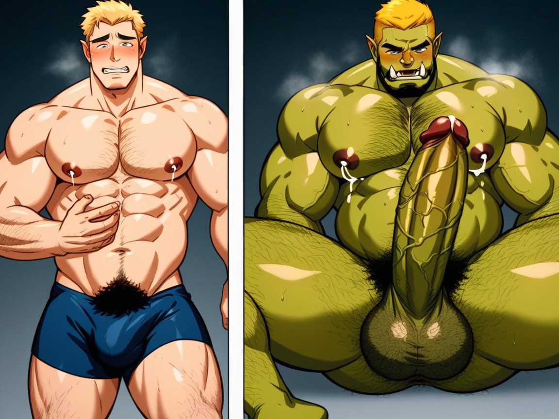 Bouncy Pecs, Body Growth, Giant Orc Cock AI同性戀黃片