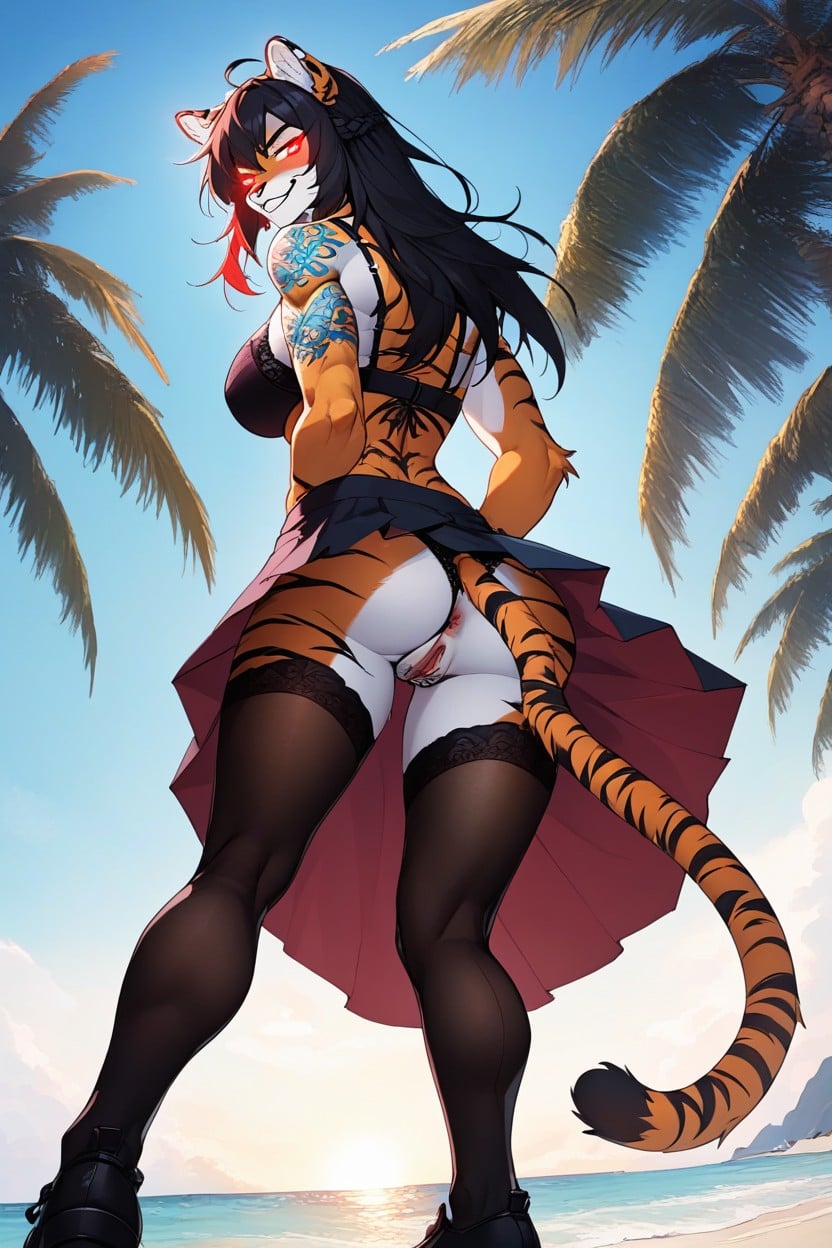 20+, Smirk, Side View Furry AI Porn