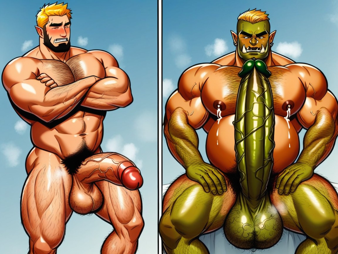 Orc Cock Transformation, 小馬阴茎, Thick Thighs AI同性戀黃片