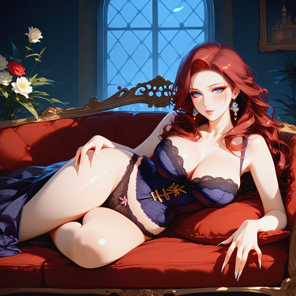 Very Erotic, Seductive Look, Pale Skin Hentai AI Porn