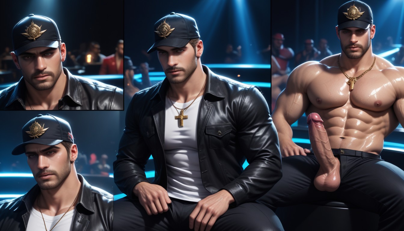 Gold Necklace, Brothers, Serious Tops AI Gay Porn