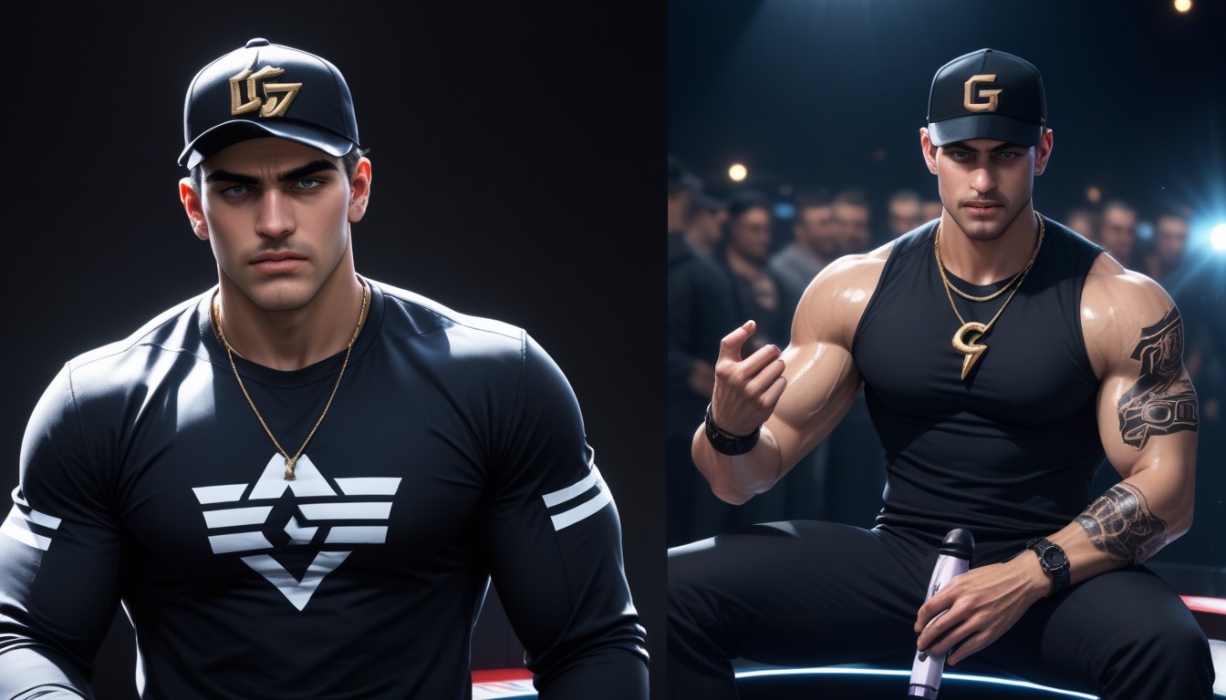 Moving To The Music, Darkness, Black Ball Cap AI Gay Porn