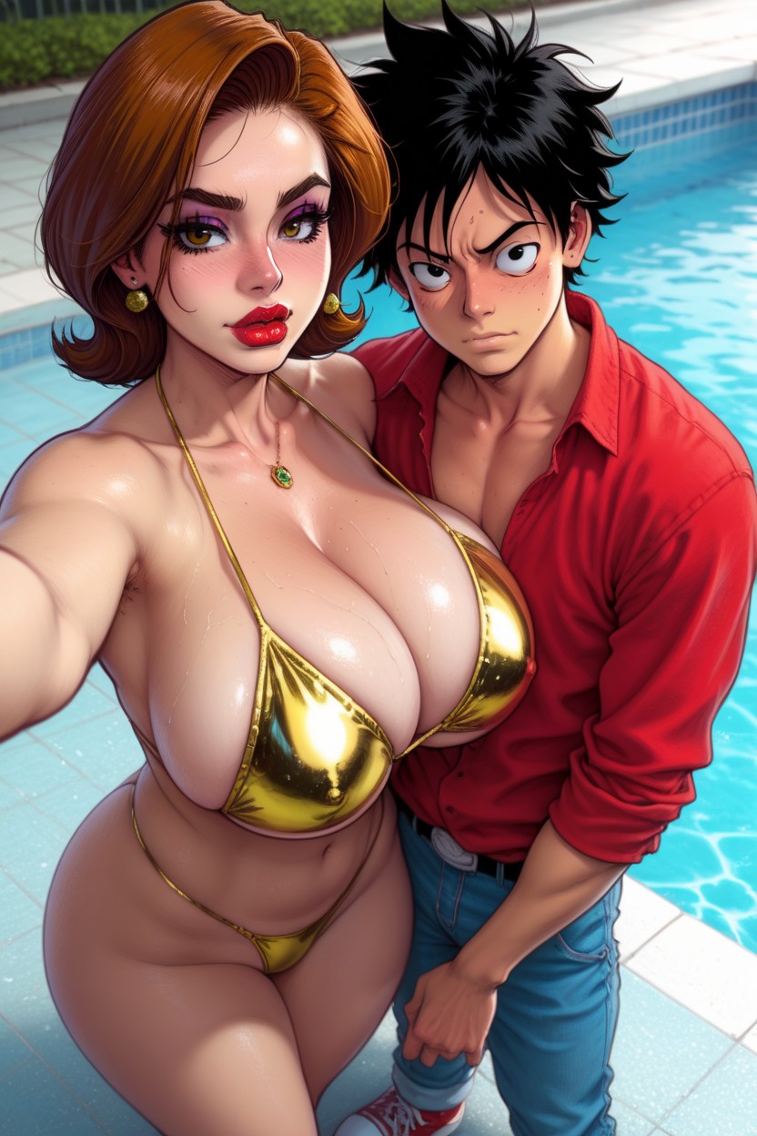 Selfie, Soft Cock, All Wet Body AI Porn