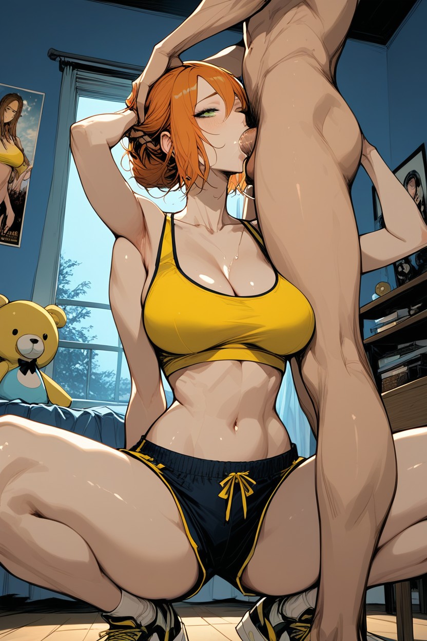 Orange Hair, Sacha, Drool Hentai AI Porn