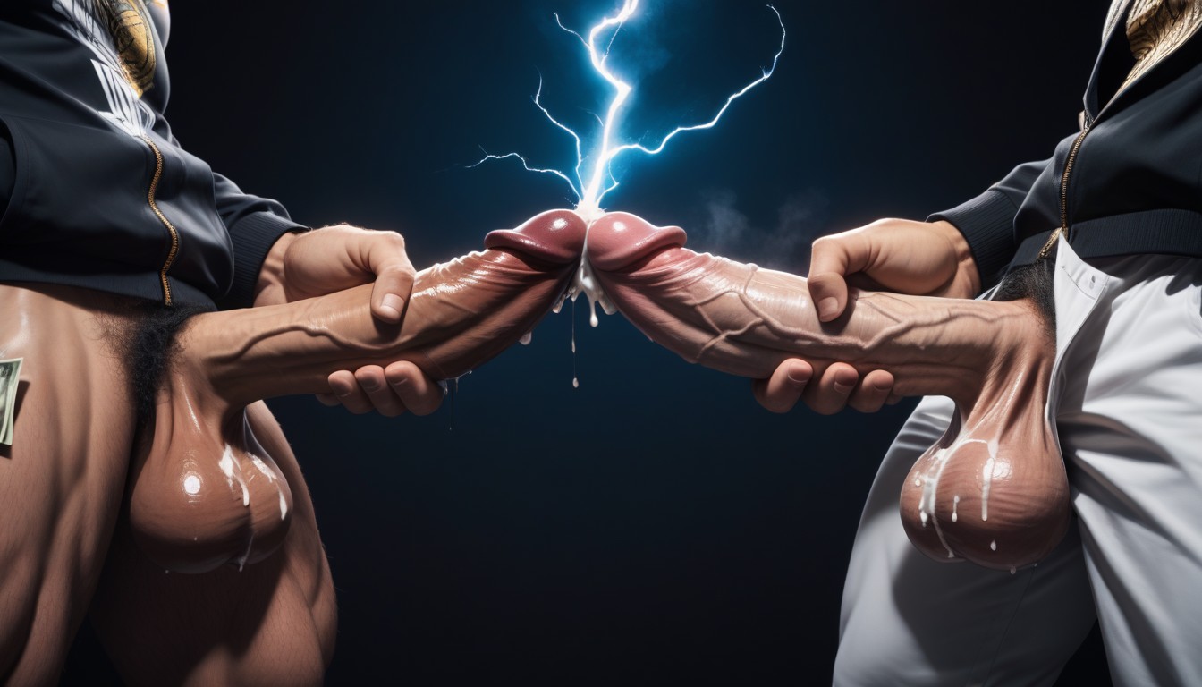 Nightclub, Black Background, Three Gods Of Thunder AI Gay Porn