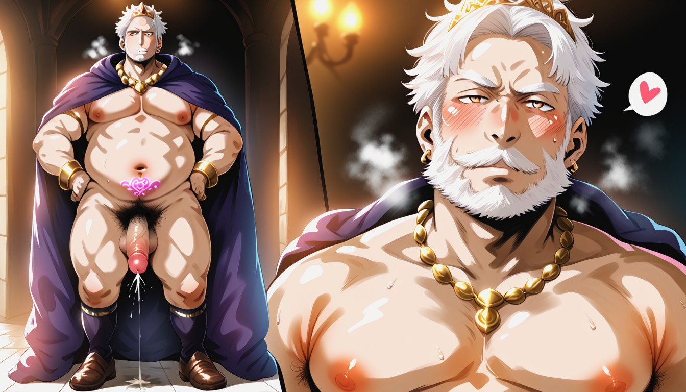 No Underwear, Thigh High Socks, Thick Eyebrows AI Gay Porn