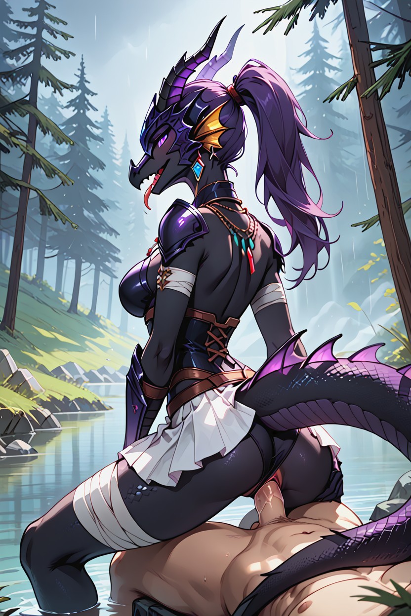 Forest, Armor Only After The Battle With, Glossy Fur Furry AI Porn