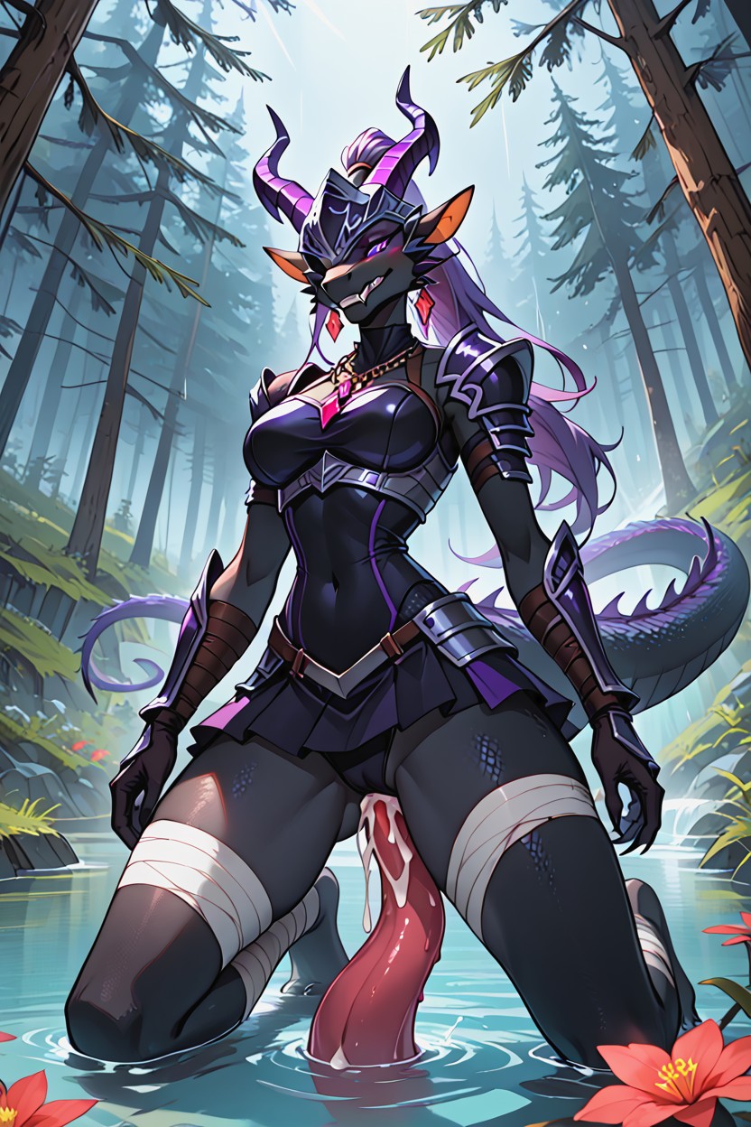 Long Tail, Necklace, A Fully Bandaged Leg Furry AI Porn