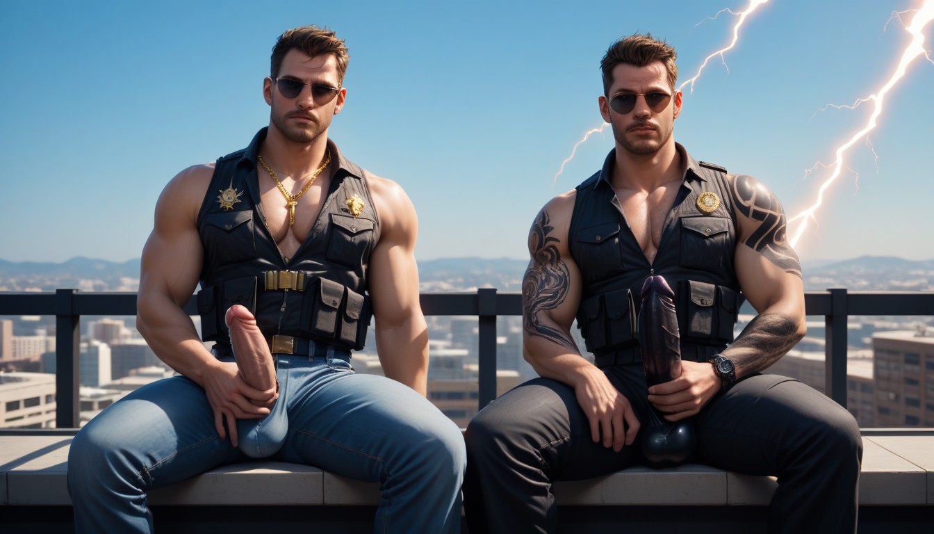 Black Skies, God Of Thunder As Johnny Cage From X-men, Open Vest AI同性戀黃片