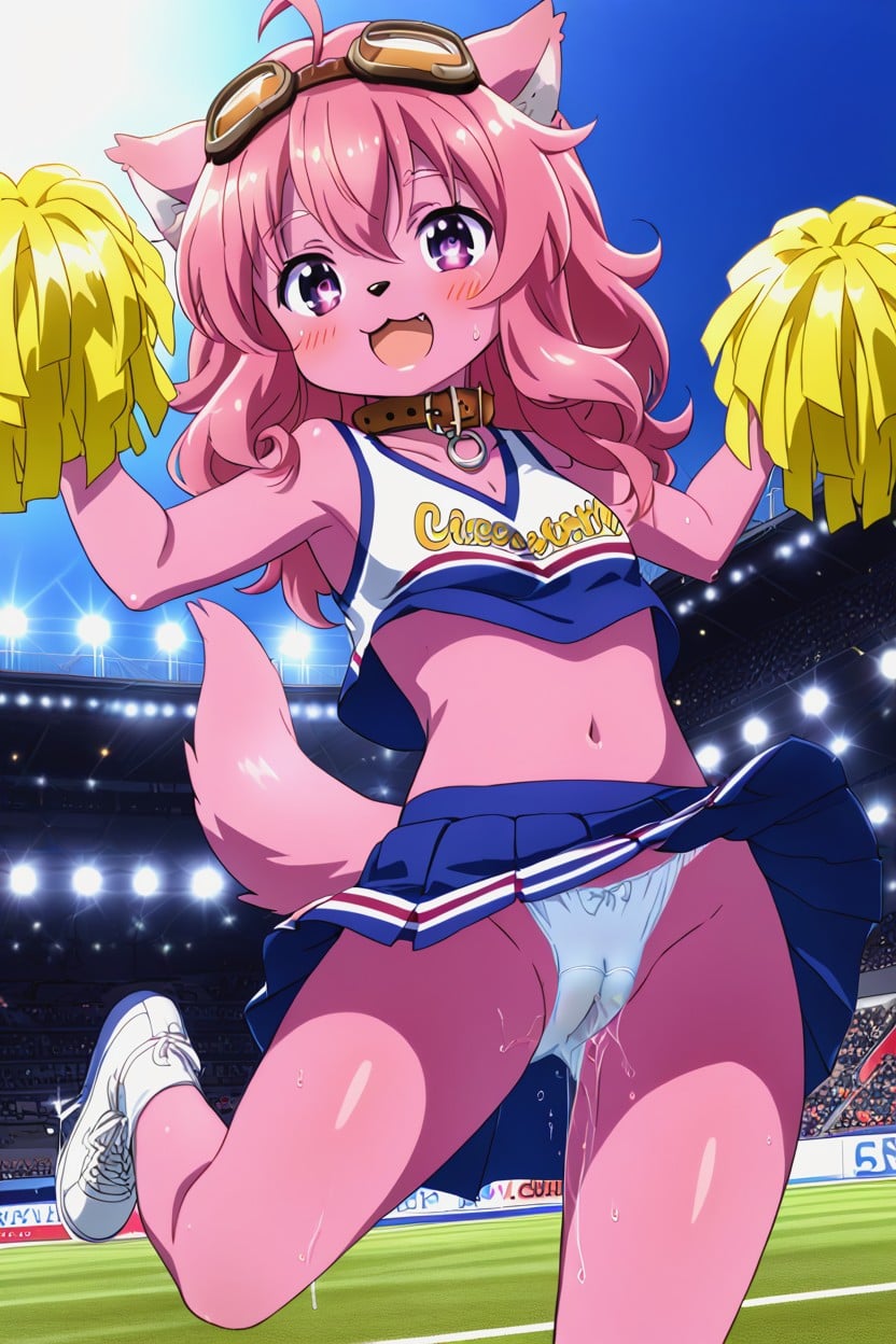 Perky Boobs, Jumping Position, Overly Body Furry AI Porn