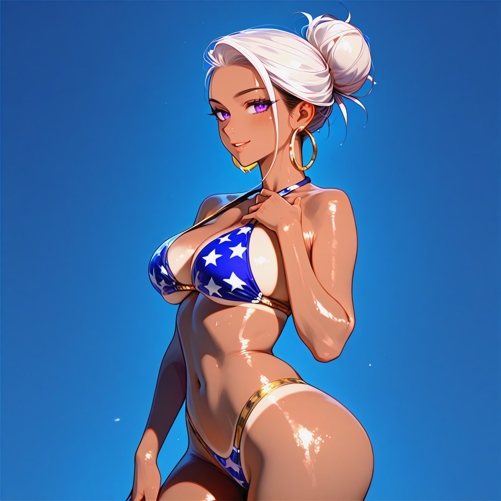 Skinny, Hair Bun, Tan Lines AI Porn