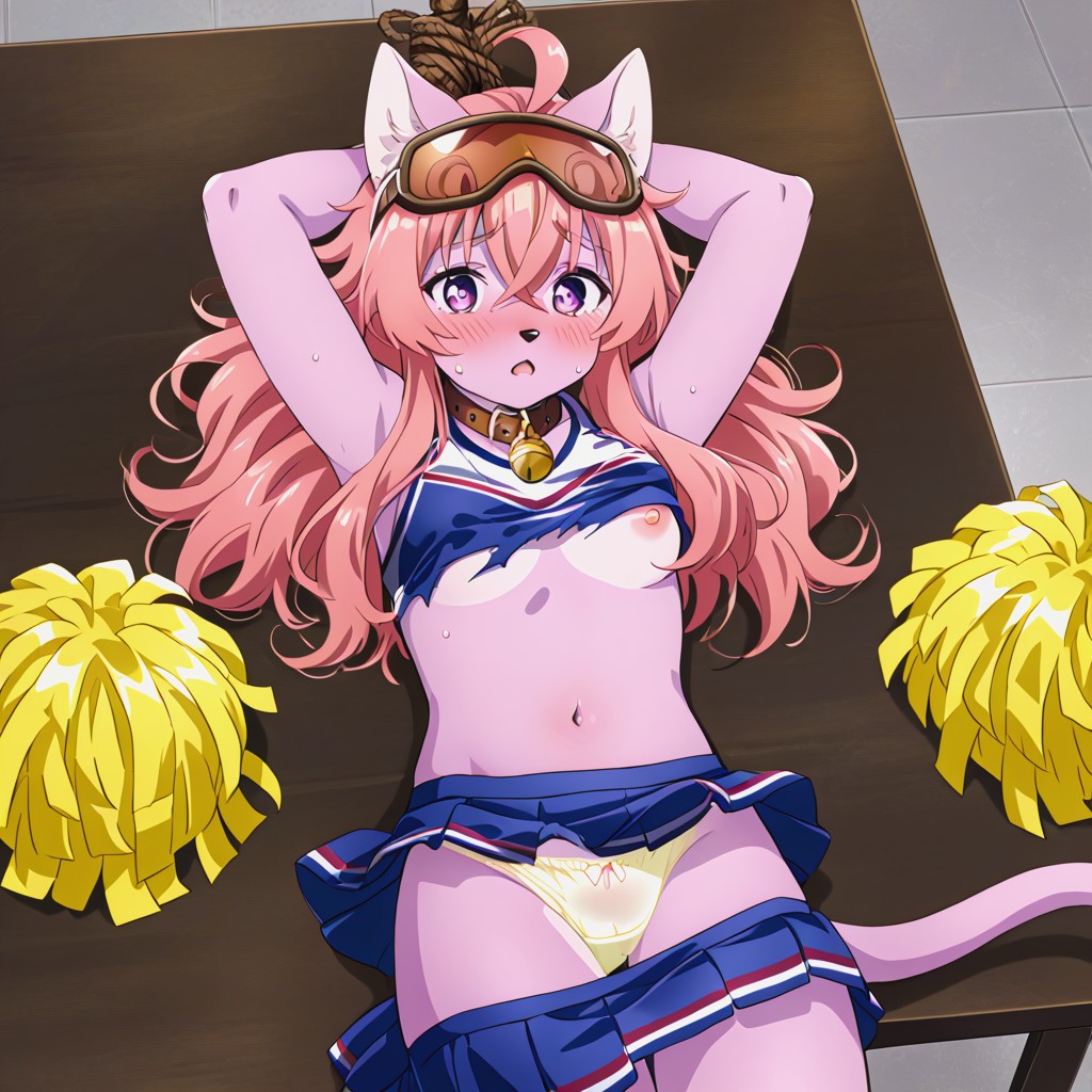 Brown Goggles On Head, 25+, Noseless Furry AI Porn
