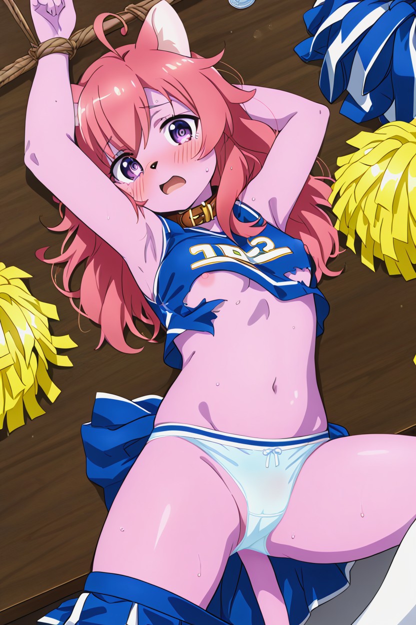 Laying, Arms Up, Blush Furry AI Porn
