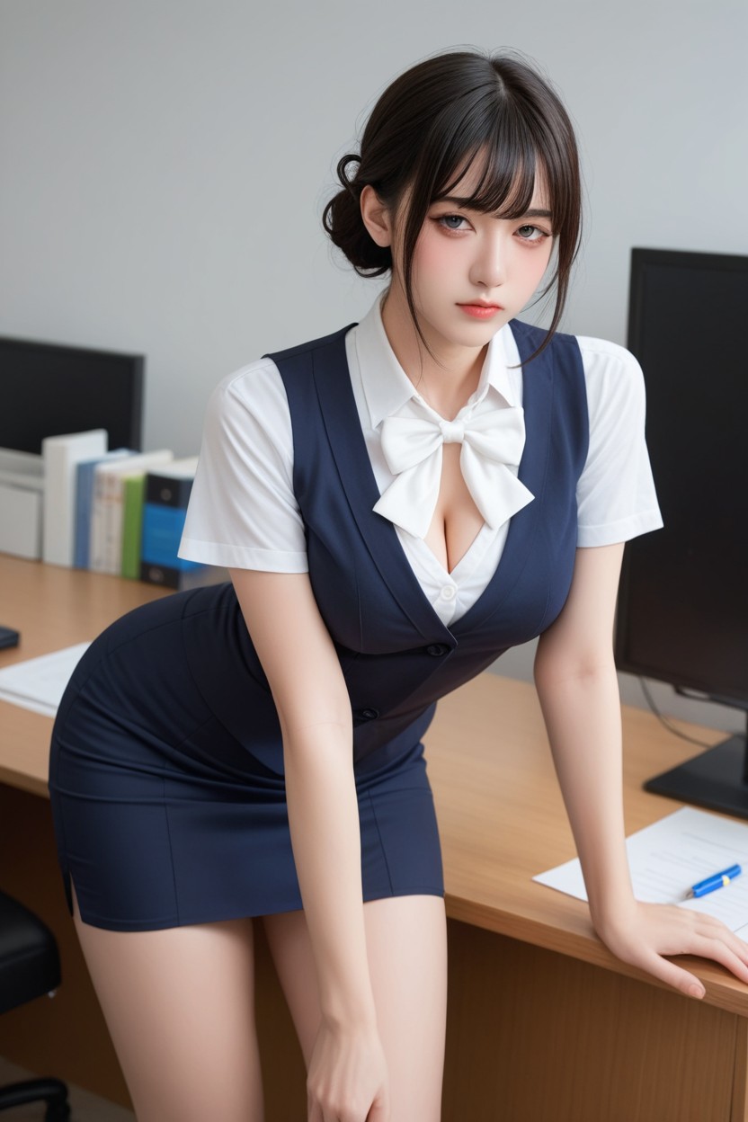 疲れた顔, Closed Mouth, No Panties アジアのAIポルノ