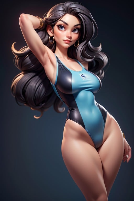 Dark Tan Skin Tone, Thick Thighs, Thick Hentai AI Porn