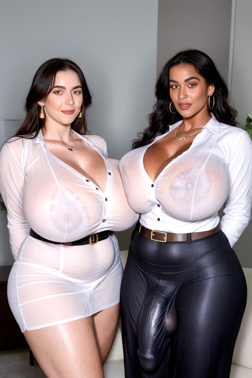 Teacher, Long Straight Black Hair, 60+ Shemale AI Porn