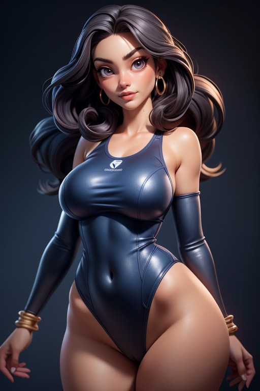 Fully Exposed Thighs, Perfect Body, Thick And Curvy Hentai AI Porn