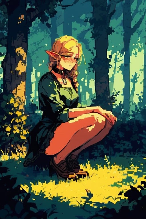 Elf Ears, Embarrassed, Virgin Hentai AI Porn