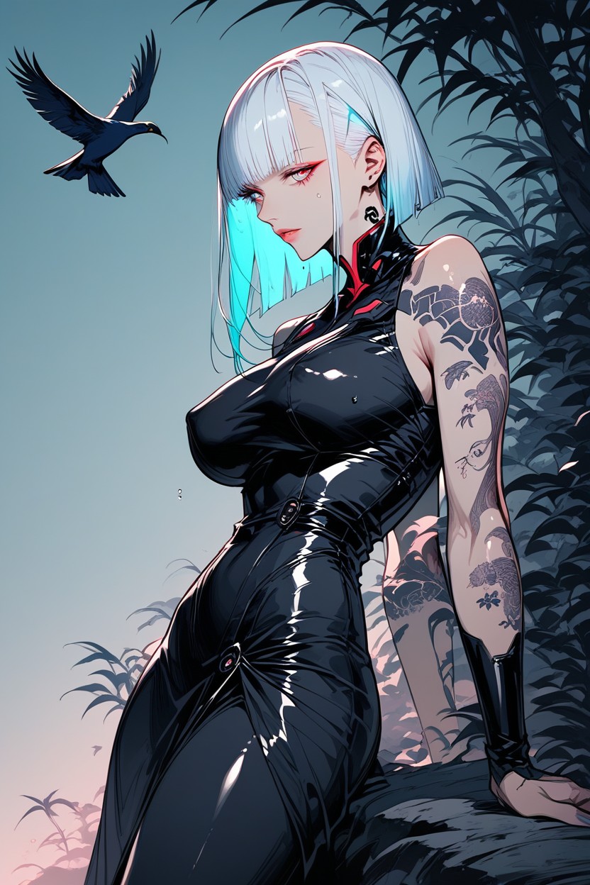 Waterfall Mist Swirling In Air, Bird Resting Gently On Her Hands, 25+ Hentai AI Porn