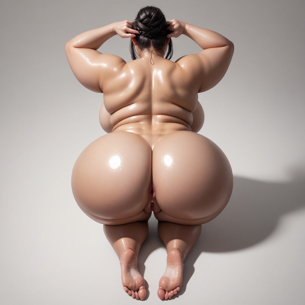 Very Massive Thick, Cute, Spreading Ass BBW AI Porn