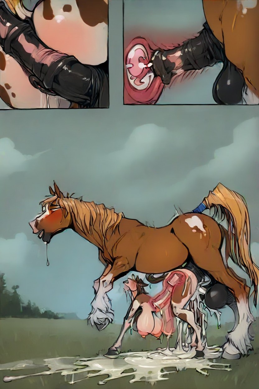 Excessive Cum, Cattle Horns, Face AI Porn
