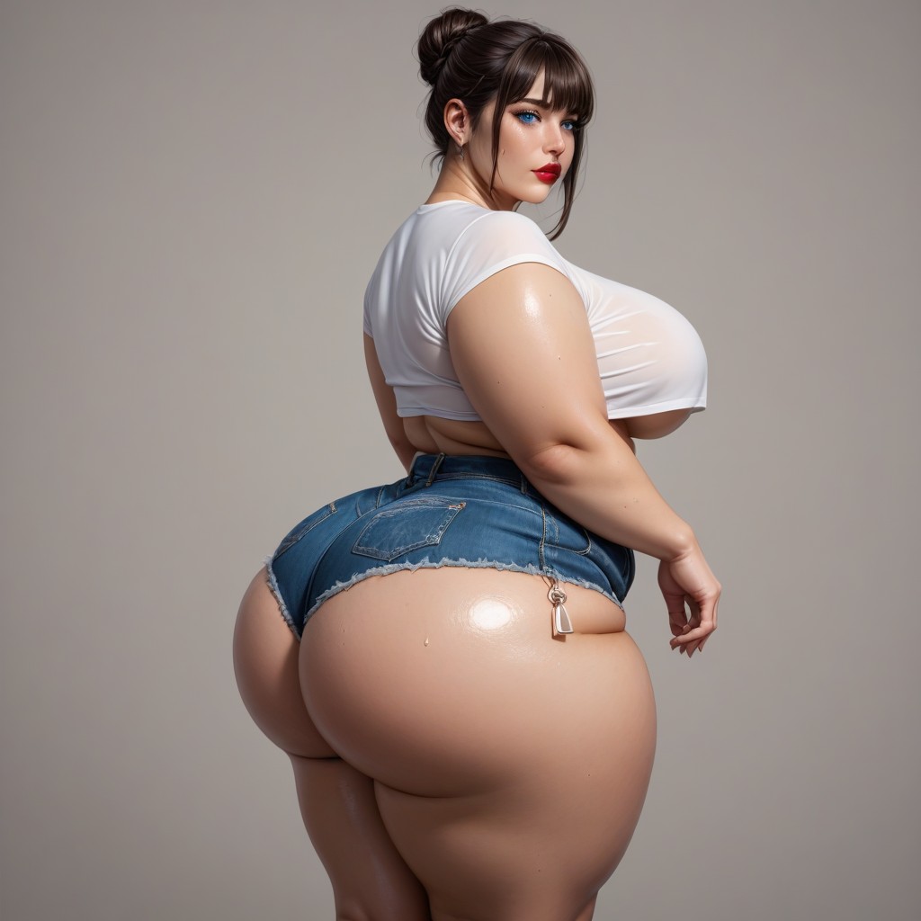 1 Person, Oiled Skin, Big Woman BBW AI Porn
