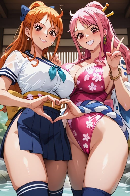 Smiling Mouth Open, Excited, Top Down Hentai AI Porn