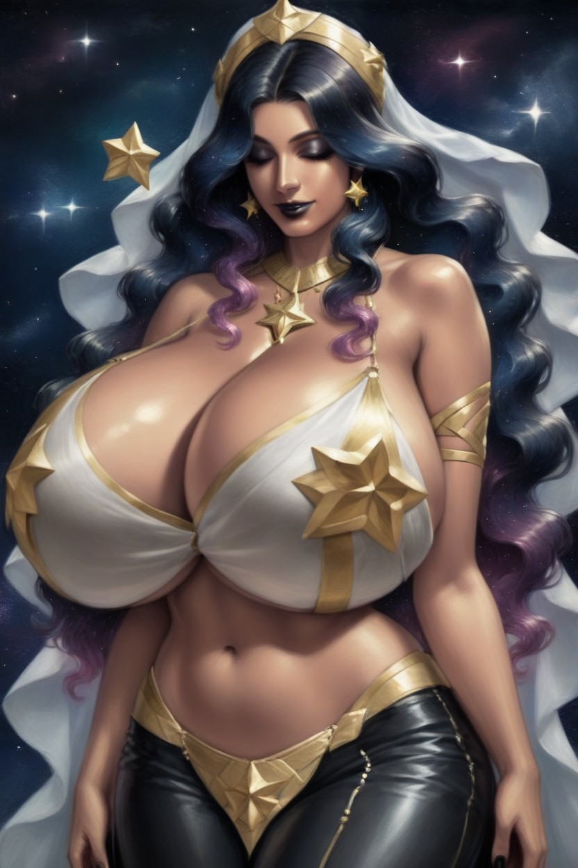Starry Night, Oni Horns, Belly Dancer Hentai AI Porn