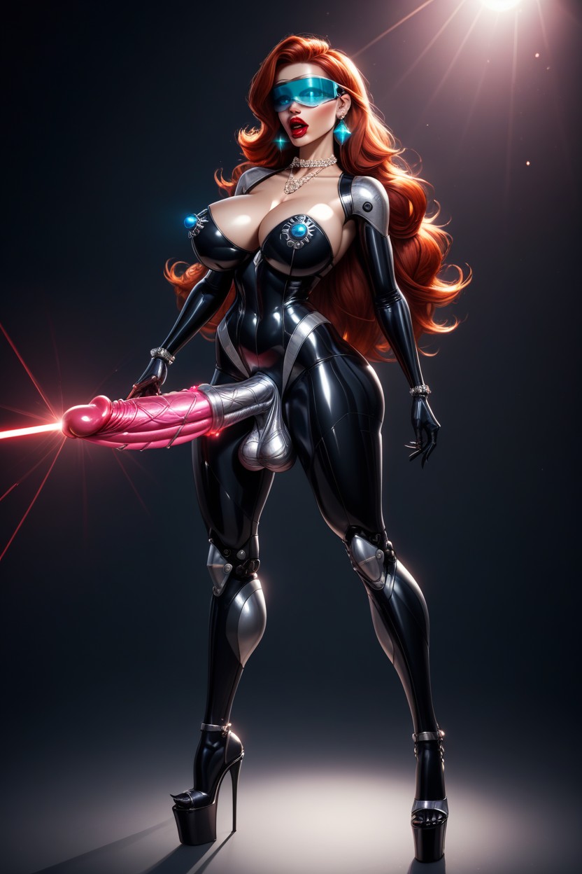 Laser Rays Out Of Nipples, Diamond Earrings, Sharp Long Fingernails Porno IA transsexuelle