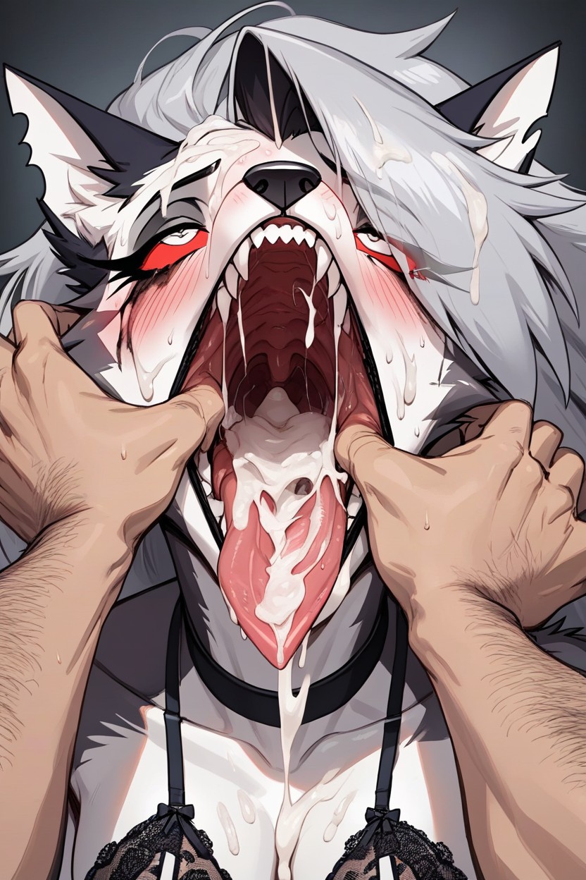Cum In Nose, Cum On Body, Tongue Out Furry AI Porn