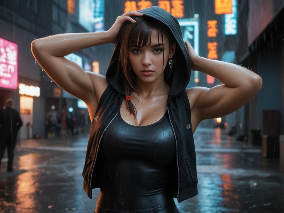 Sleeveless, Red Bows, Only The Light Of The Lantern AI Porn