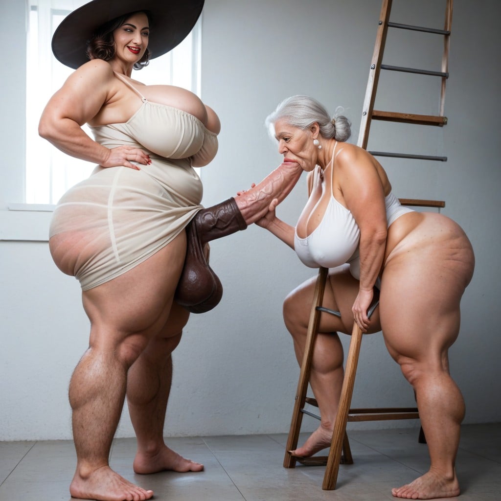 Hairy Bushy Thighs Like A Sasquatch, High Cheekbones, Blonde AI Porn