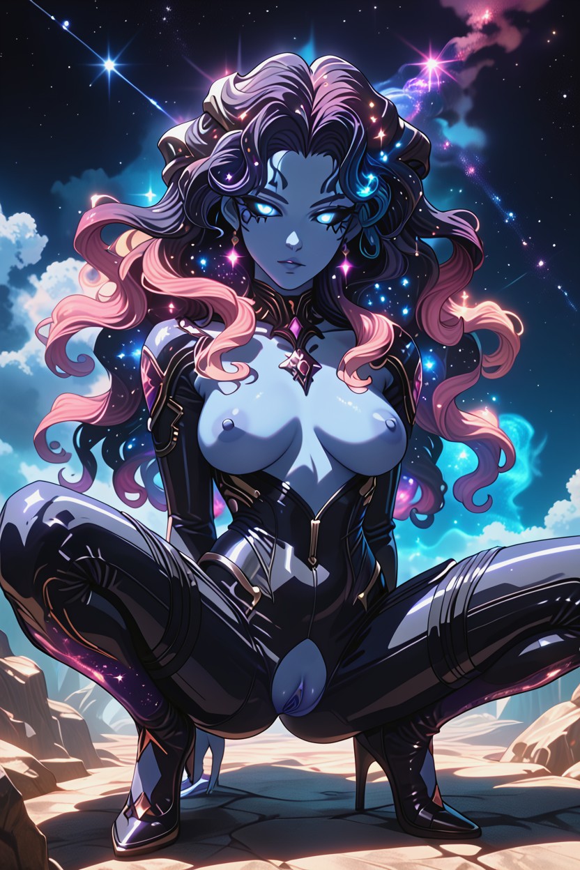 Topless, Nebula Lighting, 18+ Hentai AI Porn