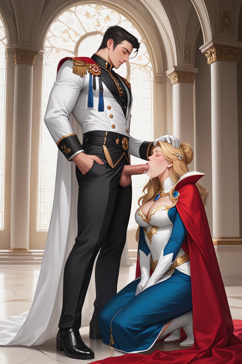 Palace Interior Background, Intense Orgasm Facial Expression, Wide Shoulders AI Gay Porn