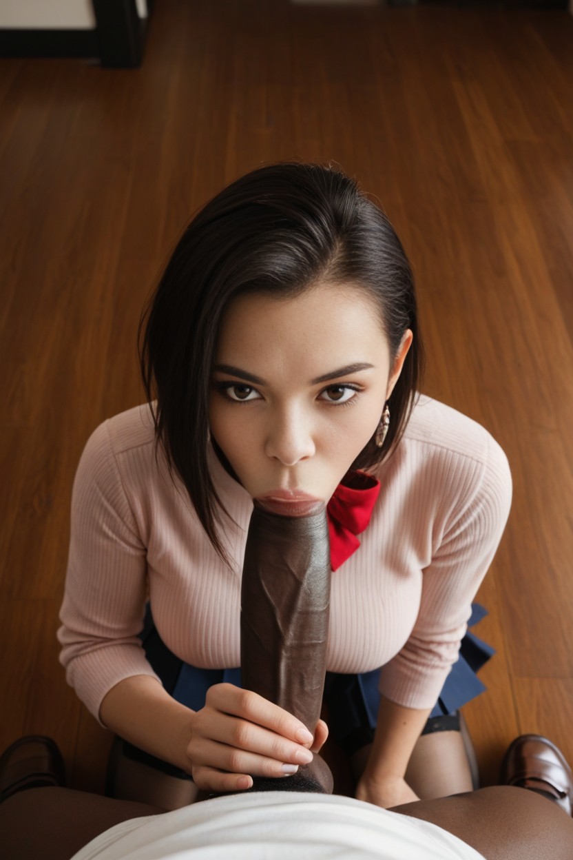 Cosplay, Black Choker, Brown Loafers AI Porn
