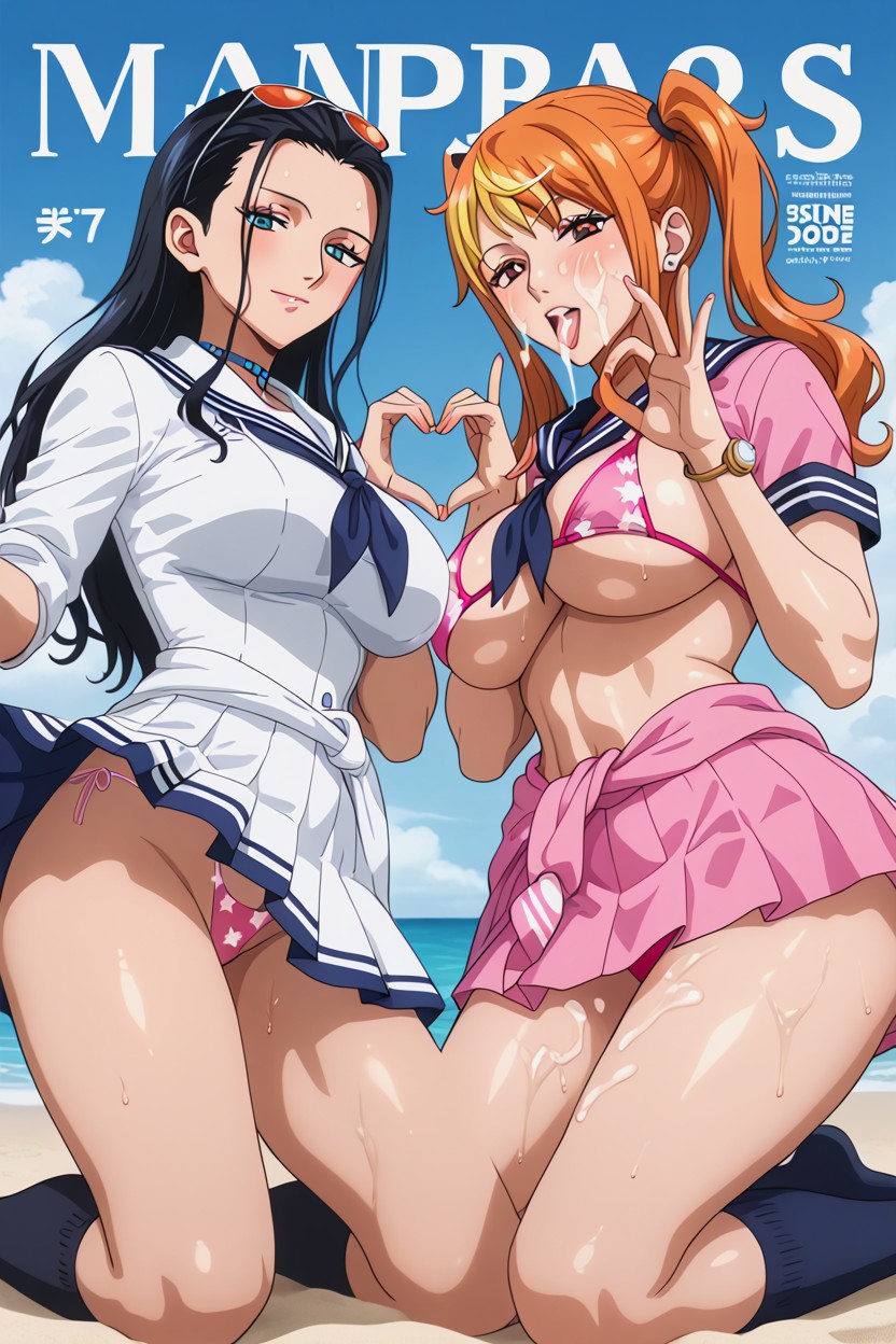 Clear Face, Perfect Figure, Beach Hentai AI Porn