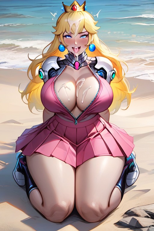Smug Expression, Legs Fully Open, Arms Behind Back Hentai AI Porn