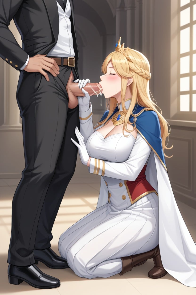 Royal Cape, Fancy Dark Black Royal Pants, Extremely Erect Penis AI同性戀黃片