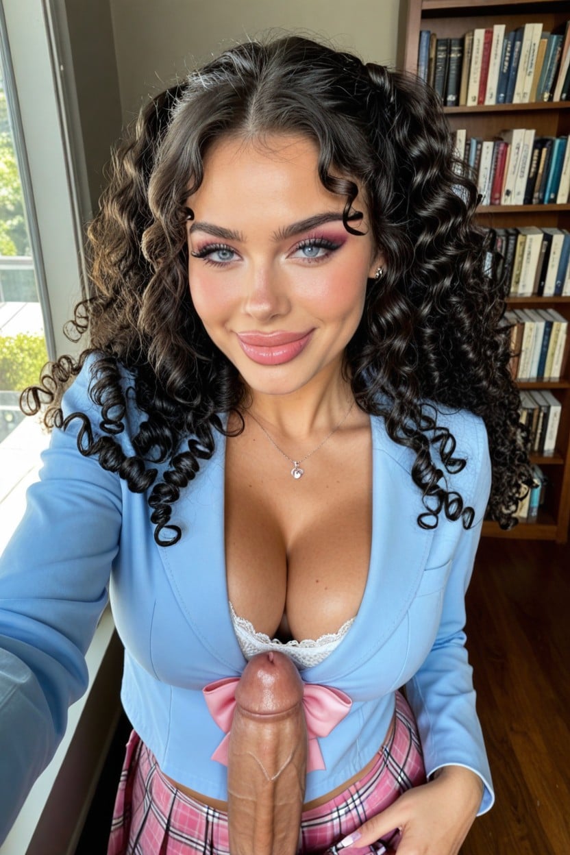 Sunny, Beautiful Face, Blue Blazer Shemale AI Porn