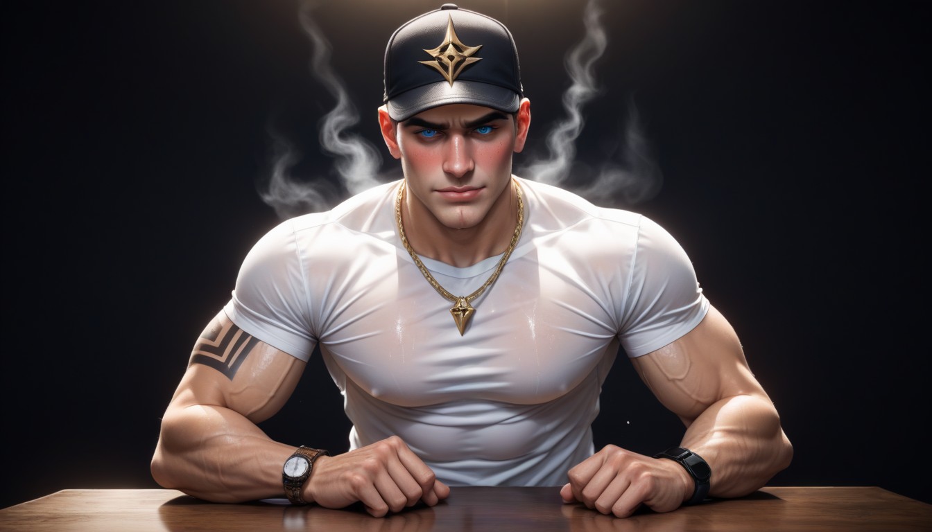 Pale Skin, Cap Says Ifuku, Blue Eyes AI同性戀黃片