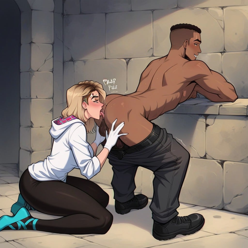 Lots Of Saliva, Femdom, Halterneck Hentai AI Porn