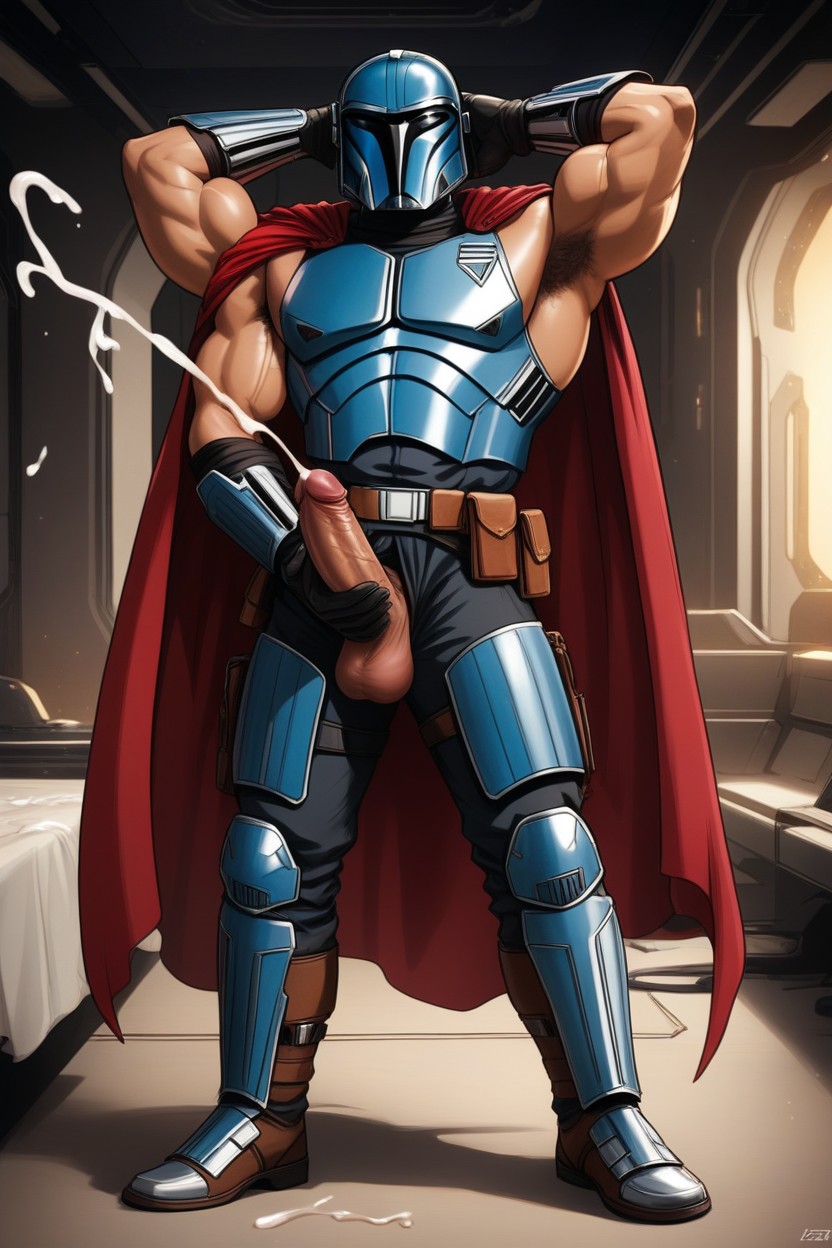 Cumming, Showing Penis, Arms Up AI Gay Porn