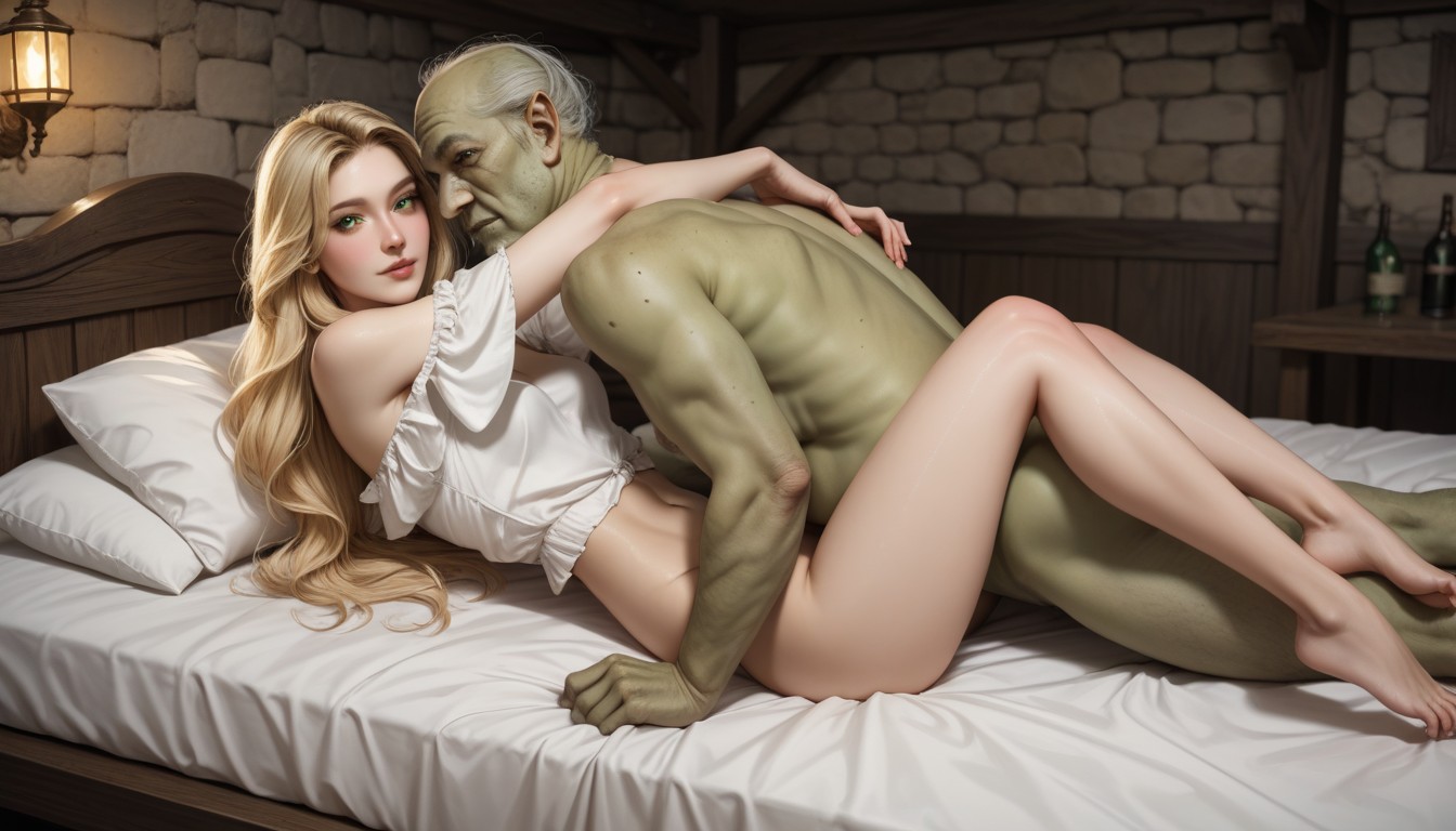 Pale Skin, Skinny, Bottomless AI Porn