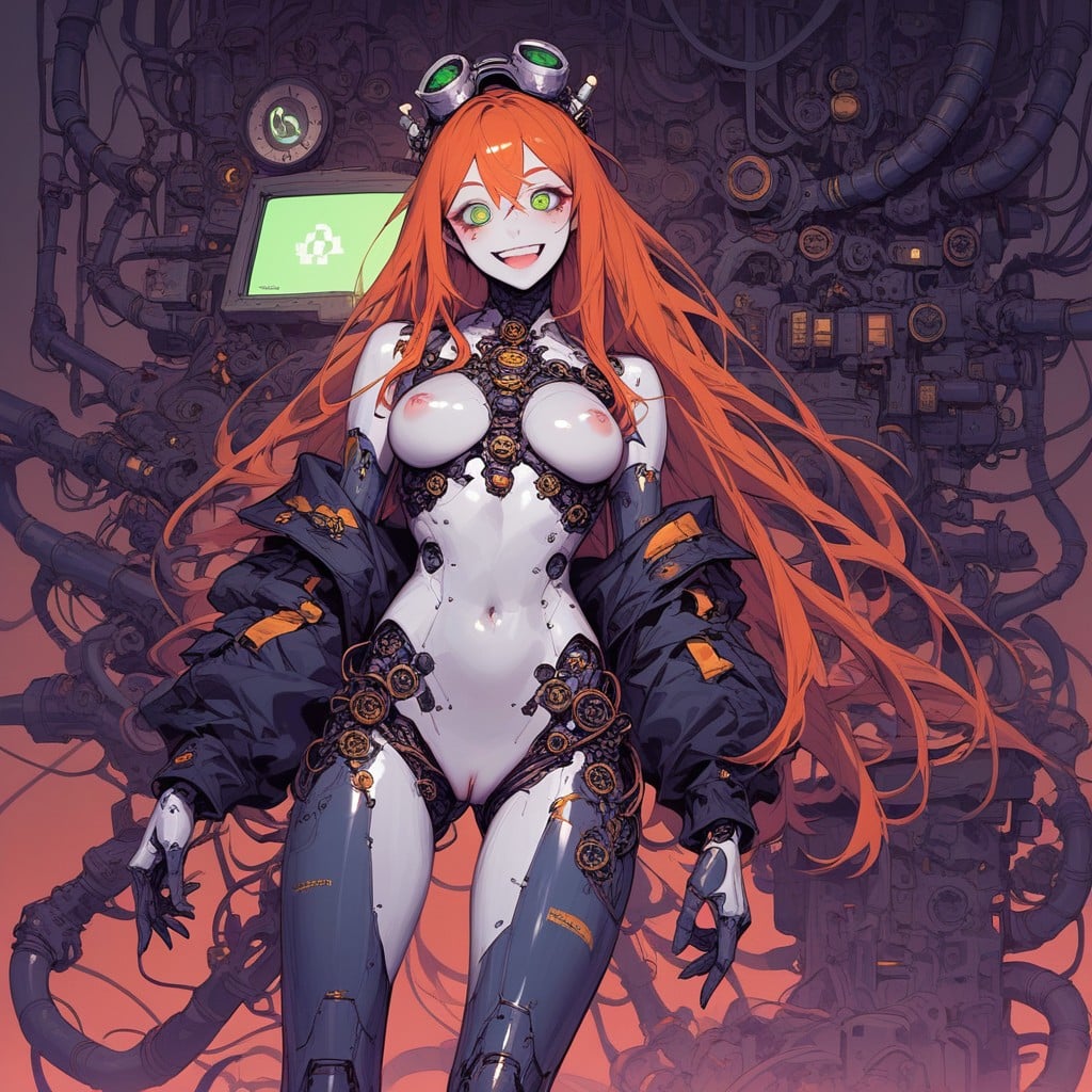 Fair Robot Skin, Fair Skin, Piston Hentai AI Porn