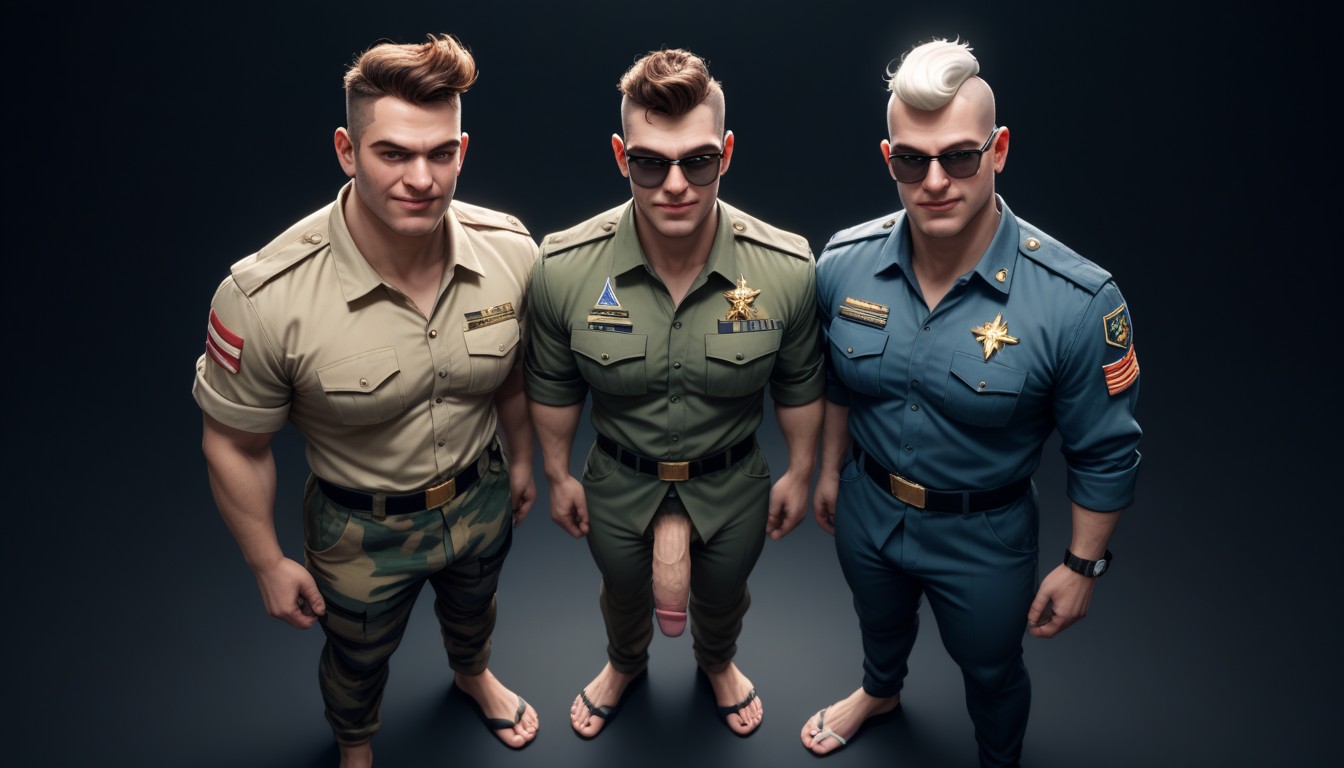 Boyish Charm, Black Sunglasses, Teasing AI Gay Porn