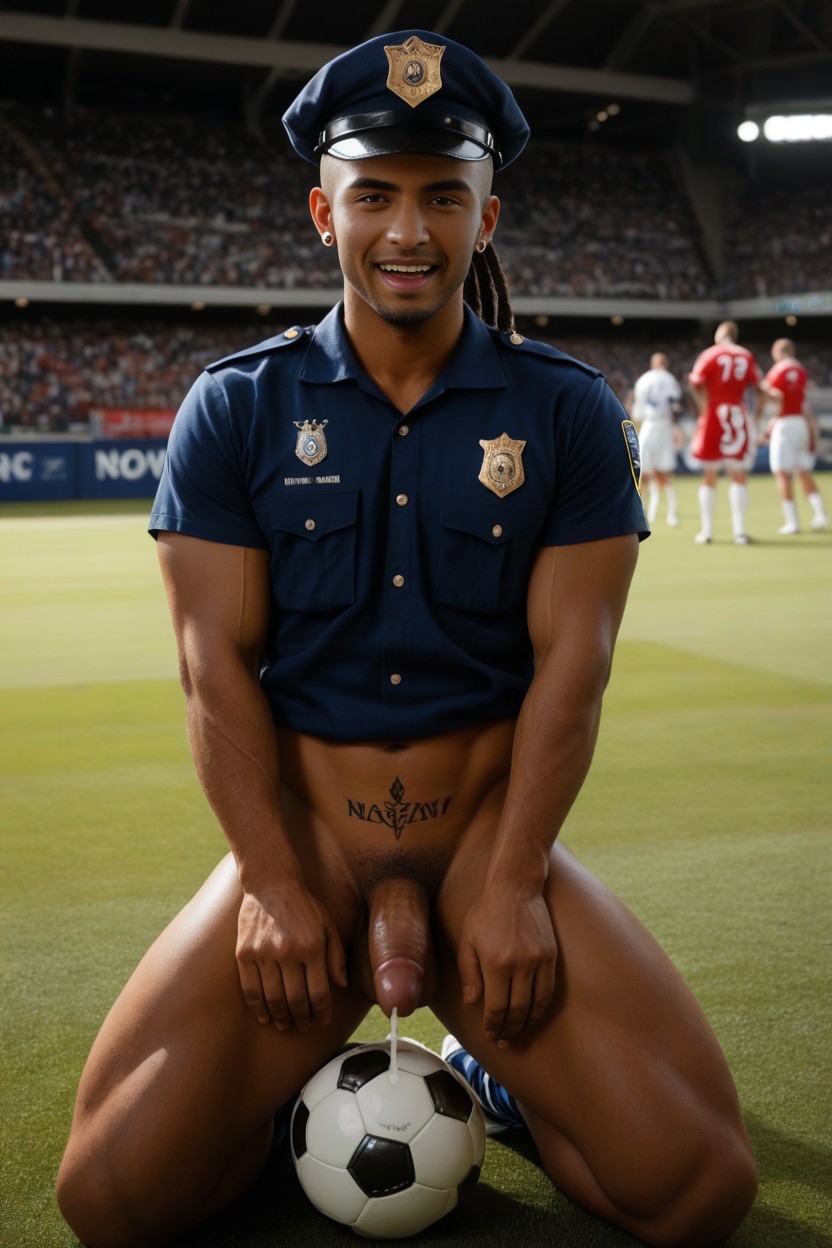 Large Ass, Orgasm, Police Costume AI Gay Porn